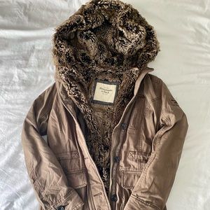 Abercrombie & Fitch Brown Winter Coat